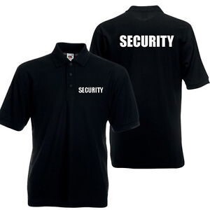 black security polo tee